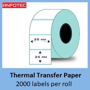 35mm x 25mm - Thermal Transfer Art Paper - 10 rolls